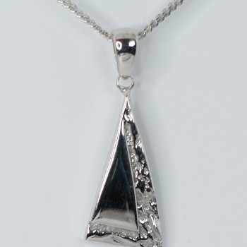 Sterling Silver Triangular Pendant and Chain